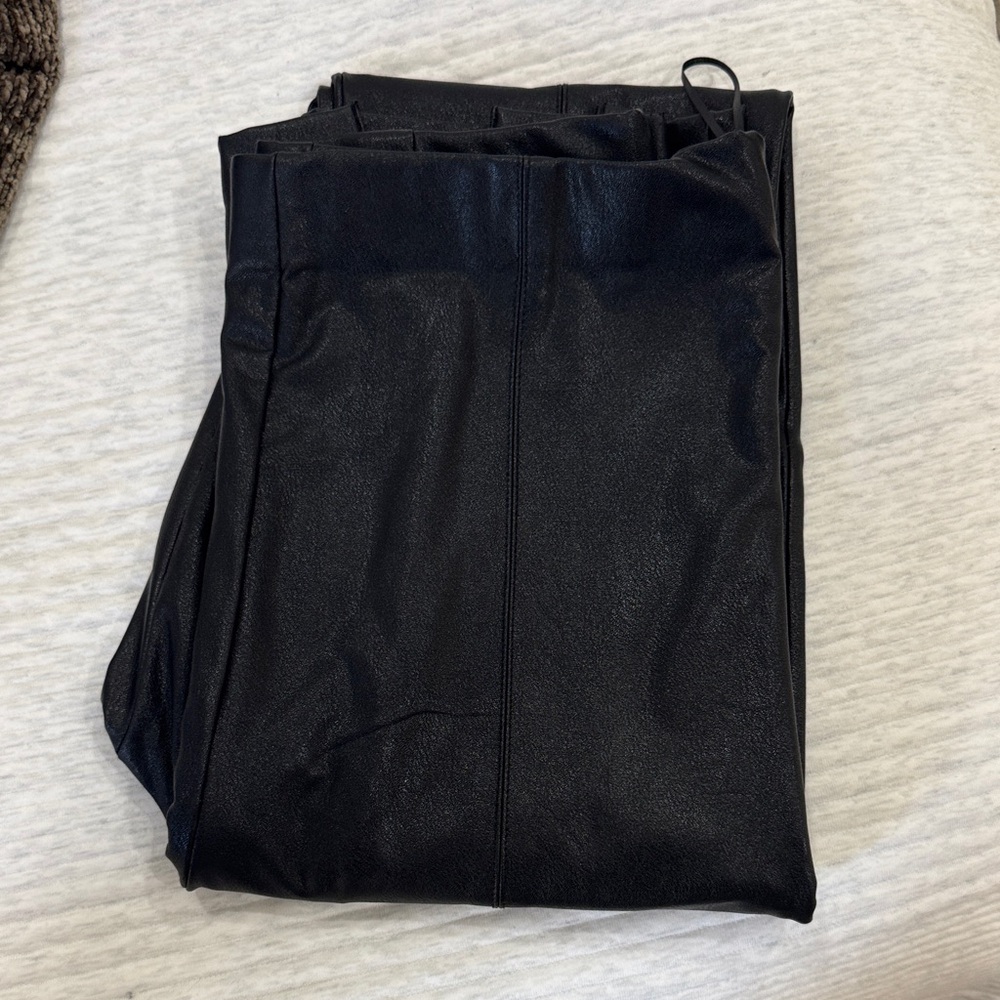 Amanda Uprichard Shiny Black Pants